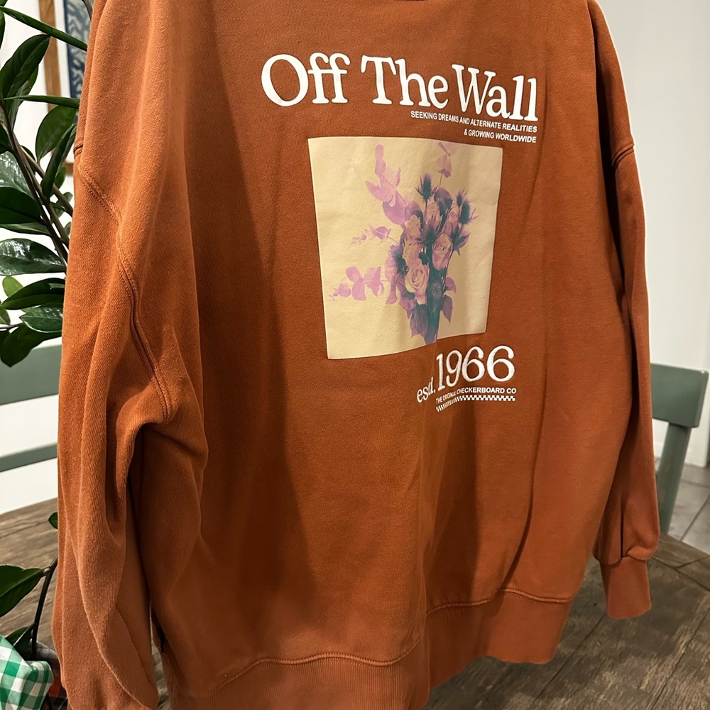 Vans Women’s Orange Graphic Sweatshirt